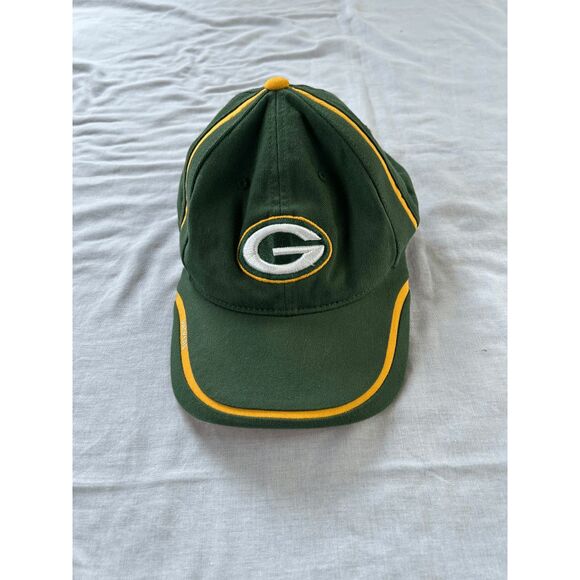 Green Bay Packers Reebok NFL Adjustable Hat, Velcro, Green/Yellow Stripe - Picture 1 of 5